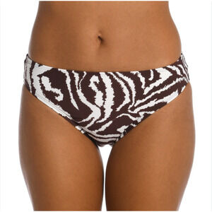 2/$15 NWT La Blanca Fierce Lines Hipster Bikini Bottom Java Animal Print Size 16